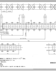 Roller chain 3/8" nick. 2x914mm w/lengthened bolts f/elev EC